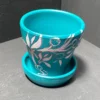 Teal and Pink Plant Pot