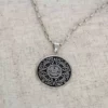 Alpaca Silver Aztec face Pendant