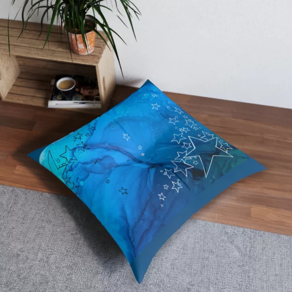 Blue starlight pillow