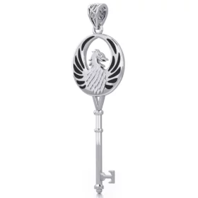 Silver Phoenix Key Pendant