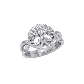 Silver Tree of Life Puzzle Ring