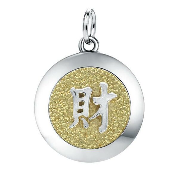 Feng Shui Wealth pendant gold and silver