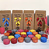 Colorful tealight candles ~ candle magick & ritual ~ 6-pack, soy wax