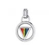 Rainbow Encircled Triangle Silver Pendant