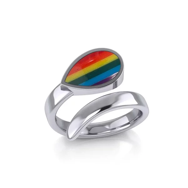 Rainbow Pride LGBTQ Sterling Silver Ring