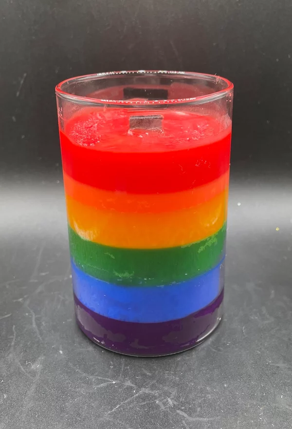Pride Rainbow/Bi-Pride Soy Candles!