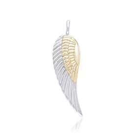 Angel Wing Silver and Gold Pendant