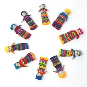 2-INCH ASSORTED WORRY DOLLS - SET OF 10