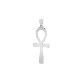 Large size 60 mm. Ankh Sterling Silver Pendant