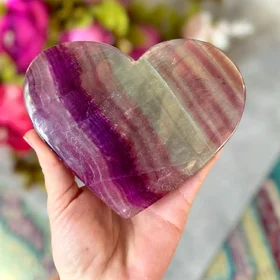 Huge Candy Fluorite Crystal Heart